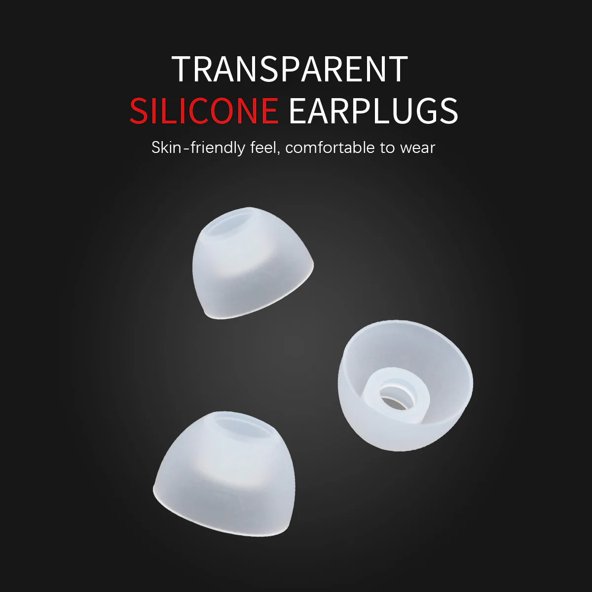 In-Ear Earcaps Eartips Earplugs silicone (3pairs black) - Image 7